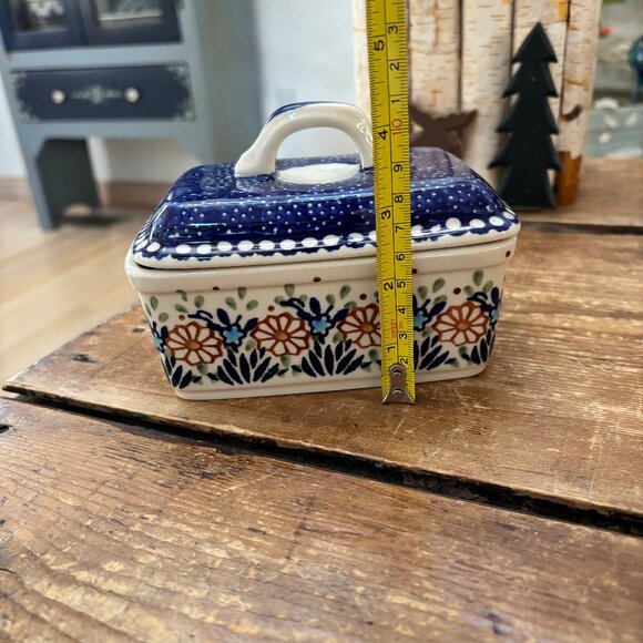 Boleslawiec Polish Pottery Butter Dish Container - Picture 5 of 6